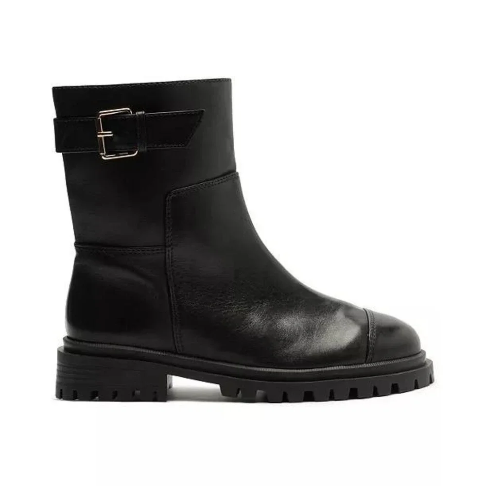 Arezzo Black Leather Booties 8B New in Box MSRP $159 - Picture 2 of 14